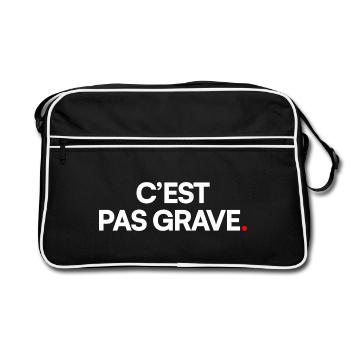 C’est pas grave - Sac Retro - noir/blanc - Devant