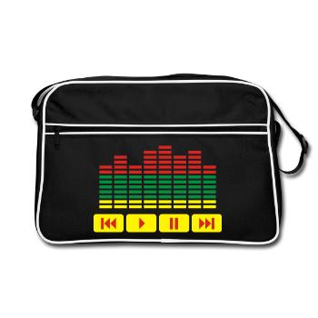 Equalizer DJ music player - Retro Bag - black/white - Front