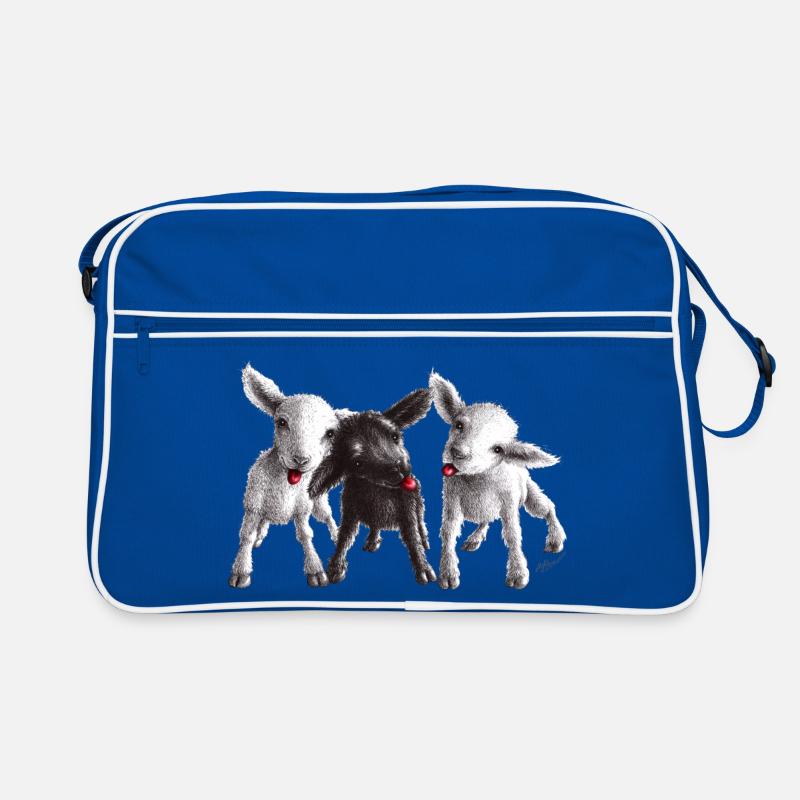 freche schafe Retro Tasche
