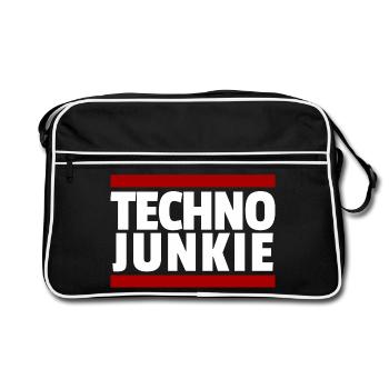 Techno Rave Junkie - Sac Retro - noir/blanc - Devant