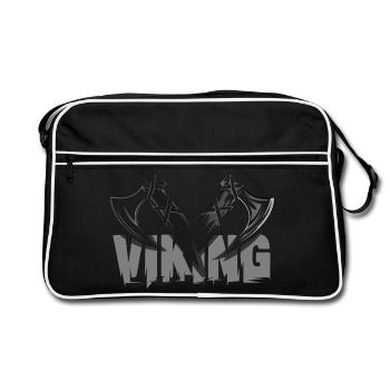 Viking Axe AX Symbole Vikings Vikings Vikings - Sac Retro - noir/blanc - Devant