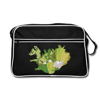 Islande Holiday Road Road Ring Road Glacier - Sac Retro - noir/blanc - Devant