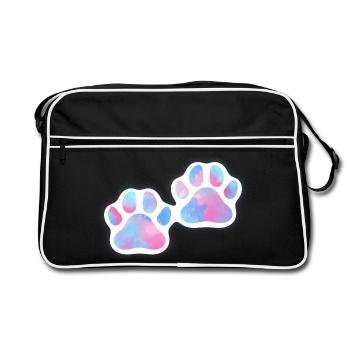 Galaxie des pattes de chien - Sac Retro - noir/blanc - Devant