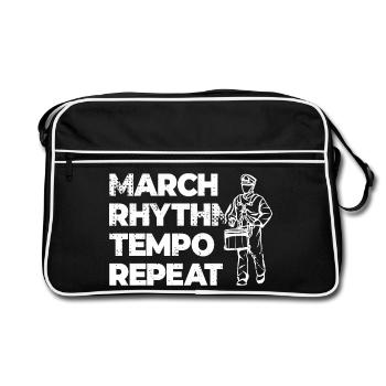 Répétition du tempo du rythme de marche - Sac Retro - noir/blanc - Devant