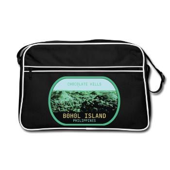 The Chocolate Hills in Bohol, Philippines - Retro Bag - black/white - Front