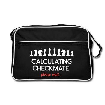 Chess - Calculating Checkmate, please wait... - Retro Bag - black/white - Front