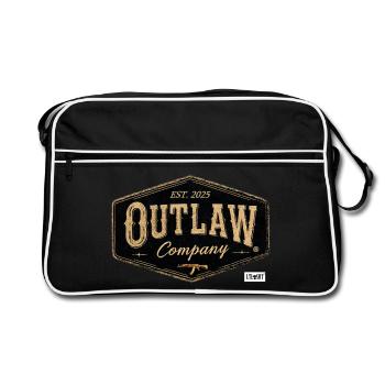 Outlaw Company Vintage Patch - Retro Bag - black/white - Front