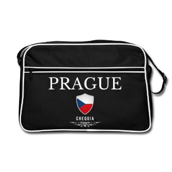 Prague Czech Republic, souvenir Prague - Retro Bag - black/white - Front