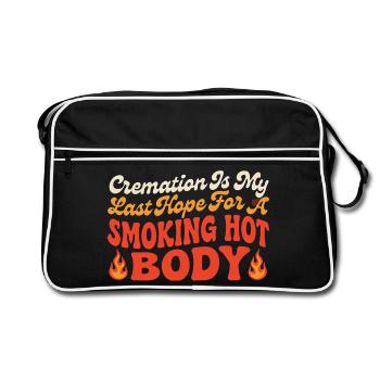 Cremation For A Smoking Hot Body - Retro Bag - black/white - Front