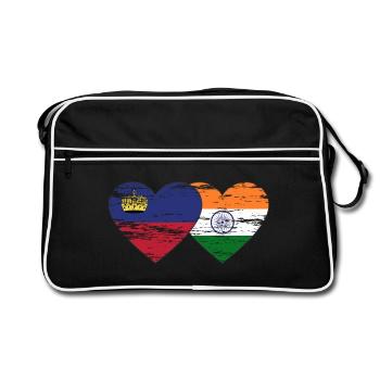 Liechtenstein India flag used - Retro Bag - black/white - Front