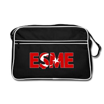 Esme Turkey Flag Usak - Retro Bag - black/white - Front