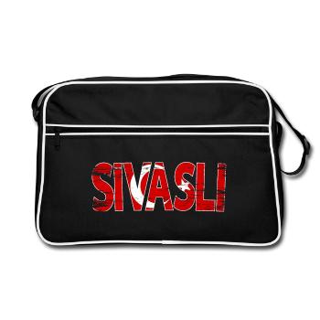 Sivasli Turkey Flag Usak used - Retro Bag - black/white - Front