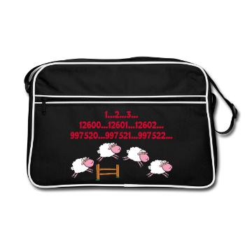 Counting sheep - Retro Bag - black/white - Front