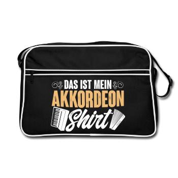 Akkordeon - Retro Tasche - Schwarz/Weiß - Vorne