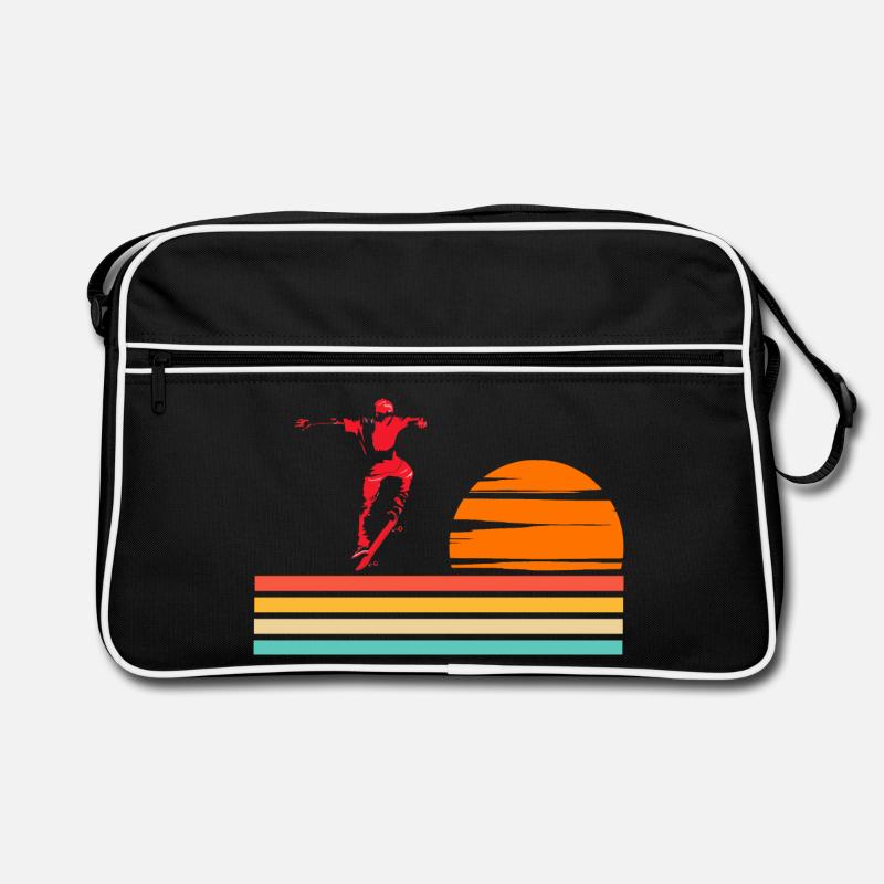 Skateboard Cool Skater Boy Sunset Sac Retro