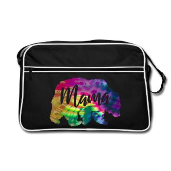Maman Bear Tie Dye Batik Bear - Sac Retro - noir/blanc - Devant