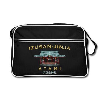 Atami, Izusan-jinja Shrine, Shizuoka, Japan - Retro Bag - black/white - Front
