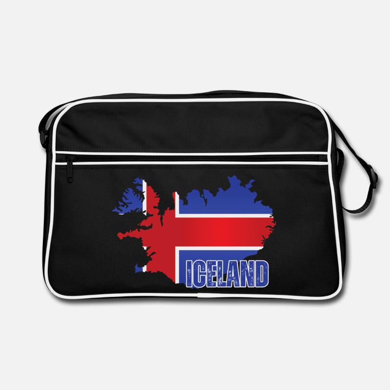 Icelandic Pride, Icelandic flag Retro Bag