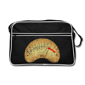 VU-mètre analogique - Sac Retro - noir/blanc - Devant