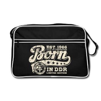 Né en RDA en 1966 - Anniversaire - Ossi Gift - Sac Retro - noir/blanc - Devant