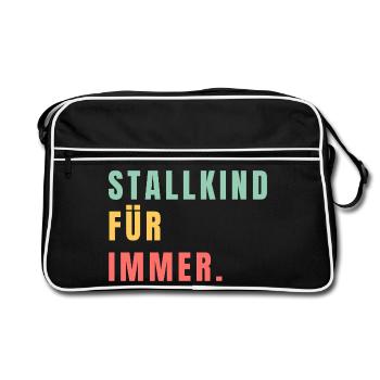 Stable child forever - Retro Bag - black/white - Front
