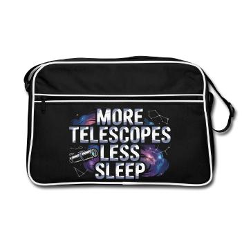 Astronomer Galaxy Outerspace Universe Astronomy - Retro Bag - black/white - Front