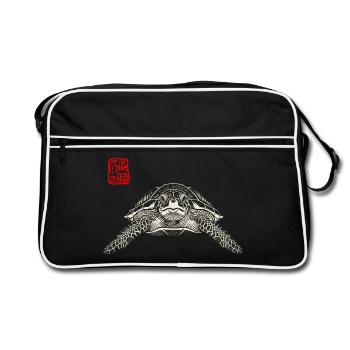 Turtle Asian - Retro Bag - black/white - Front