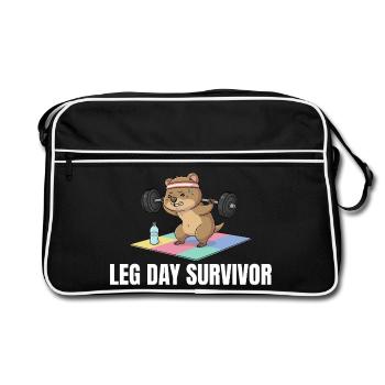 Entraînement Survivor Survivor du Jour des Jambes - Sac Retro - noir/blanc - Devant