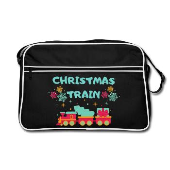 Christmas Train - Retro Bag - black/white - Front