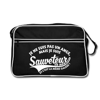 Ange Sauveteur en mer - Sac Retro - noir/blanc - Devant