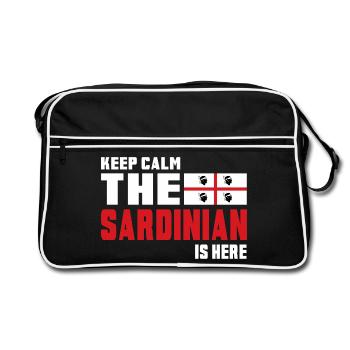 Keep Calm Sardinia flag design - Retro Bag - black/white - Front