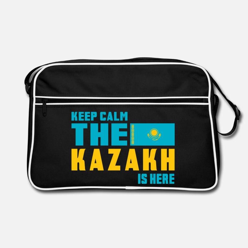 Design du drapeau Keep Calm Kazakhstan Sac Retro