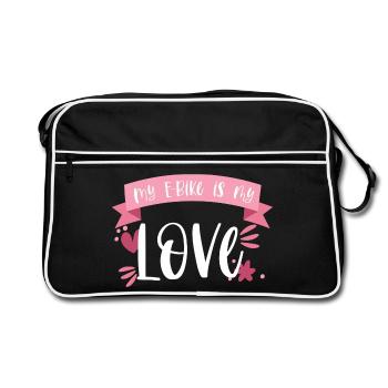 E-Bike Bike E Bike Battery Love Cadeau - Sac Retro - noir/blanc - Devant