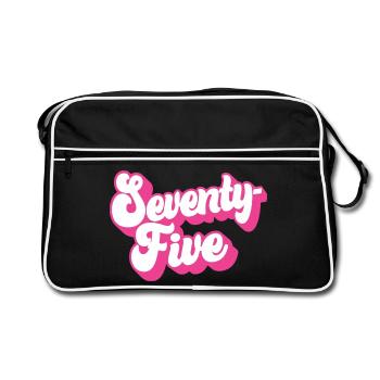 Soixante-quinze femmes du 75e anniversaire de 75 ans - Sac Retro - noir/blanc - Devant
