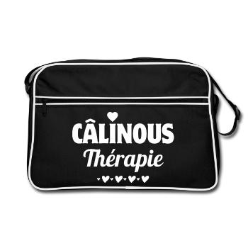 amoureux, couple, amoureuse - Sac Retro - noir/blanc - Devant