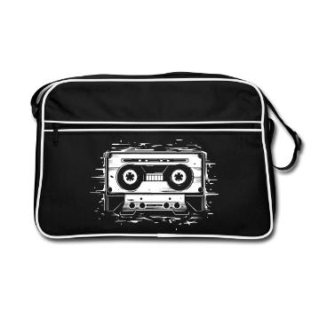 Compact Cassette - Retro Bag - black/white - Front