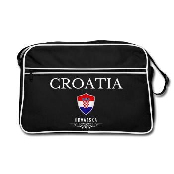 Croatian patriot, born in Croatia - Retro Bag - black/white - Front