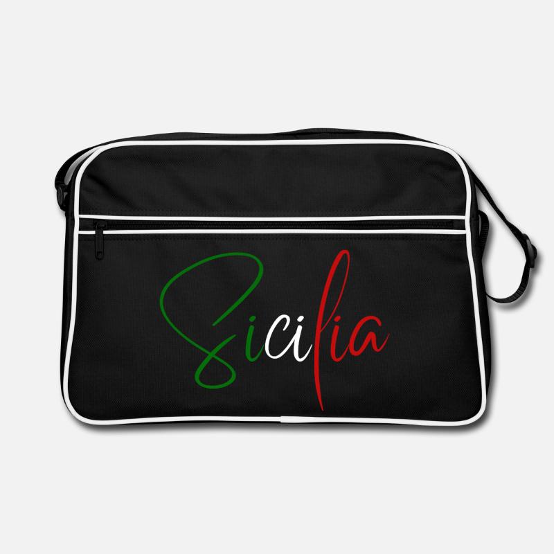 I love Sicily, elegant minimalist design Retro Bag