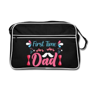 Future papa Futur père - Sac Retro - noir/blanc - Devant
