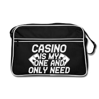 Casino Gambler est mon unique jeu d’argent - Sac Retro - noir/blanc - Devant