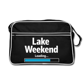 See-wochenende Countdown Zu See-tagen - Retro Tasche - Schwarz/Weiß - Vorne