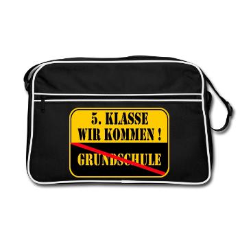 5th Grade - Retro Bag - black/white - Front