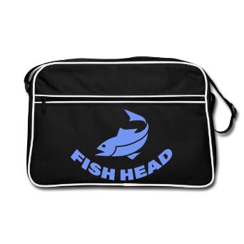 fish head - Retro Bag - black/white - Front