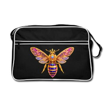 Queen Bee Bienenkönigin - Retro Bag - black/white - Front