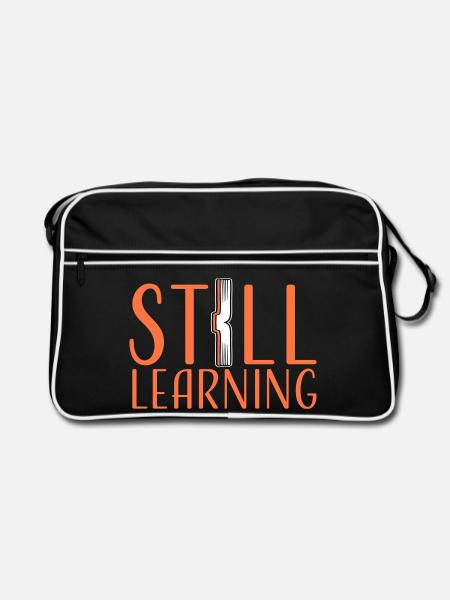 Toujours en apprentissage, progression, motivation des élèves - Sac Retro - noir/blanc - Devant