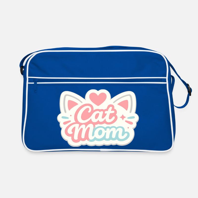 Motif pastel de maman chat Sac Retro