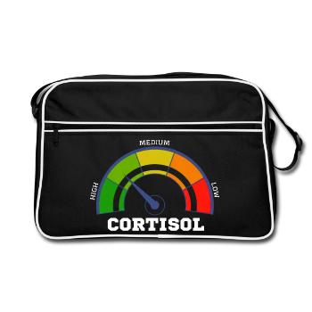 Funny Low cortisol Hilarious Stress Free Cortisol - Sac Retro - noir/blanc - Devant