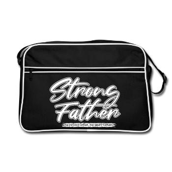 Chemise de père fort patient intelligent - Sac Retro - noir/blanc - Devant