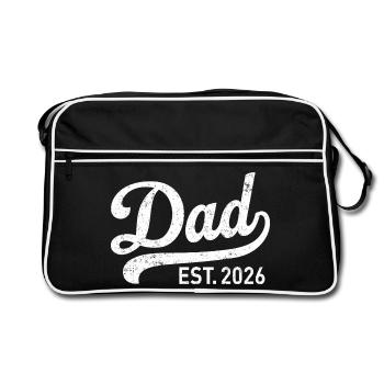 Papa 2026 Père Bébé Papa 2026 - Sac Retro - noir/blanc - Devant
