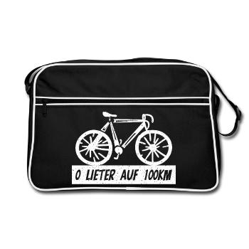 Null Liter - Retro Tasche - Schwarz/Weiß - Vorne